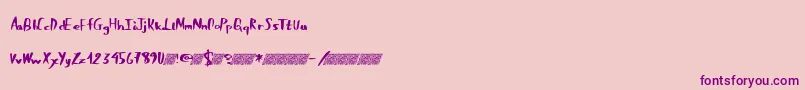 Smokingparadise Font – Purple Fonts on Pink Background