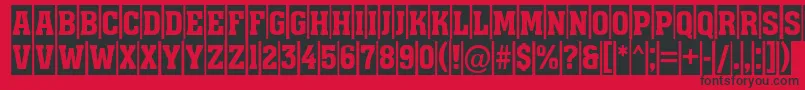 Assuan9 Font – Black Fonts on Red Background