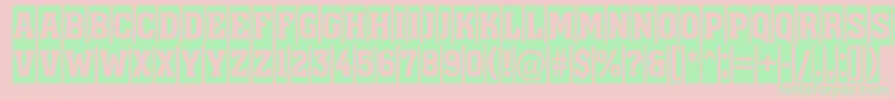 Assuan9 Font – Green Fonts on Pink Background