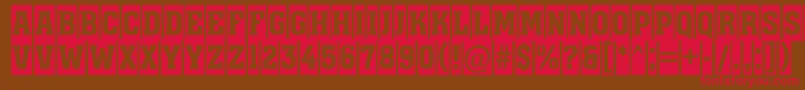 Assuan9 Font – Red Fonts on Brown Background