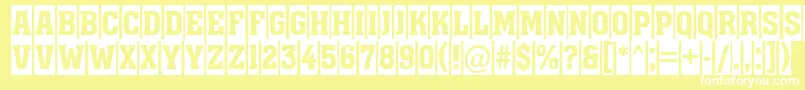 Assuan9 Font – White Fonts on Yellow Background