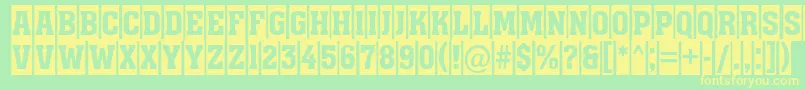 More about Assuan9 Font Assuan9 Font – Yellow Fonts on Green Background