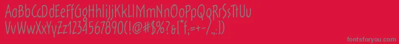 OutofthefridgeitcTt Font – Gray Fonts on Red Background