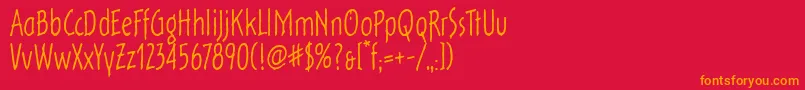 OutofthefridgeitcTt Font – Orange Fonts on Red Background