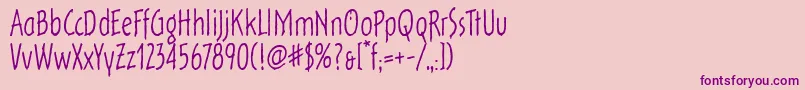 OutofthefridgeitcTt Font – Purple Fonts on Pink Background