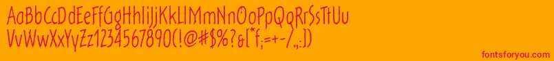 fuente OutofthefridgeitcTt – Fuentes Rojas Sobre Fondo Naranja