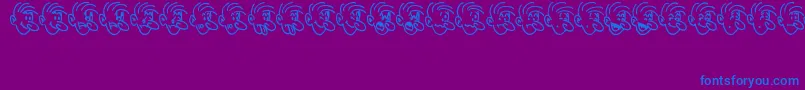 MoodSwingsOneJl Font – Blue Fonts on Purple Background