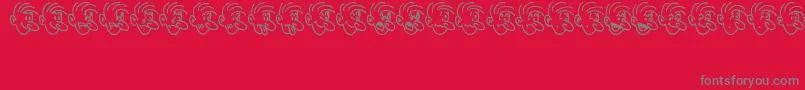 MoodSwingsOneJl Font – Gray Fonts on Red Background