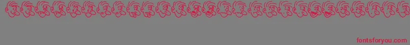 MoodSwingsOneJl Font – Red Fonts on Gray Background
