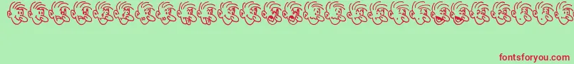 MoodSwingsOneJl Font – Red Fonts on Green Background