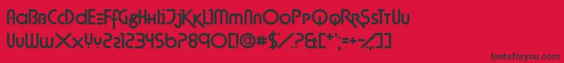 TechnoAgony Font – Black Fonts on Red Background