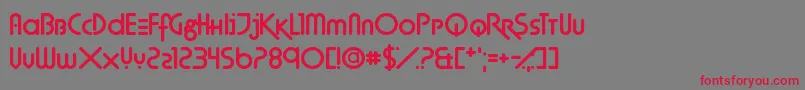 TechnoAgony Font – Red Fonts on Gray Background