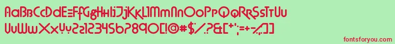TechnoAgony Font – Red Fonts on Green Background