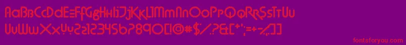 TechnoAgony Font – Red Fonts on Purple Background