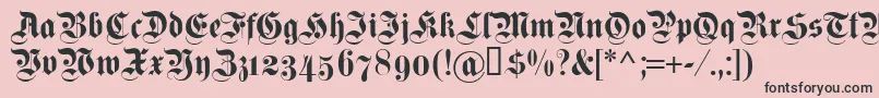 Dsfettekanzleiosf Font – Black Fonts on Pink Background