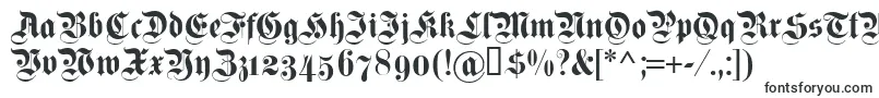 Шрифт Dsfettekanzleiosf – формы шрифтов
