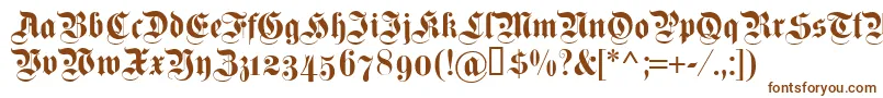 Dsfettekanzleiosf Font – Brown Fonts on White Background