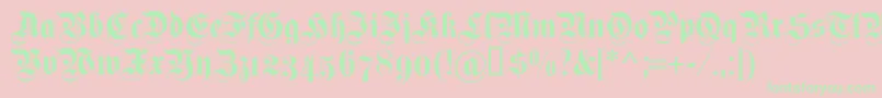 Dsfettekanzleiosf Font – Green Fonts on Pink Background