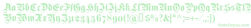Dsfettekanzleiosf Font – Green Fonts on White Background