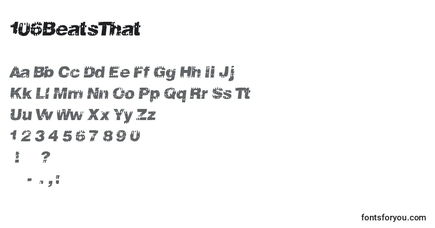 Schriftart 106BeatsThat – Alphabet, Zahlen, spezielle Symbole