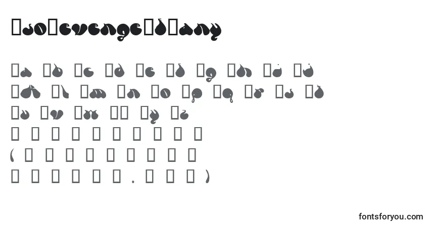 Шрифт FsoRevengeOfZany – алфавит, цифры, специальные символы