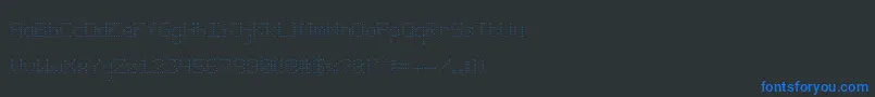 フォントDigitaled – 黒い背景に青い文字