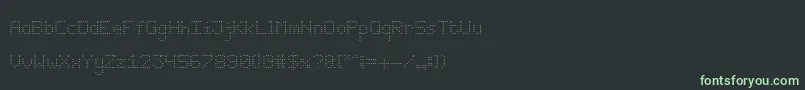 Digitaled-fontti – vihreät fontit mustalla taustalla