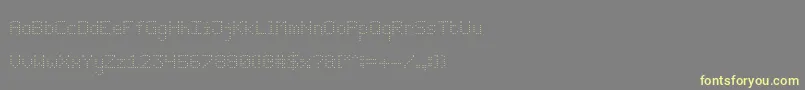 Digitaled-fontti – keltaiset fontit harmaalla taustalla