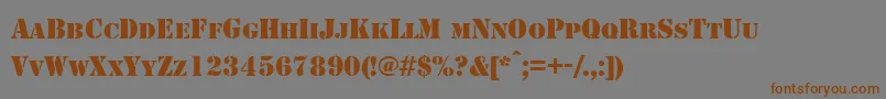 StencilNormal Font – Brown Fonts on Gray Background