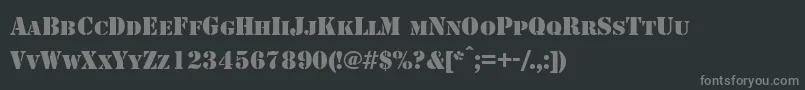 StencilNormal-Schriftart – Graue Schriften auf schwarzem Hintergrund