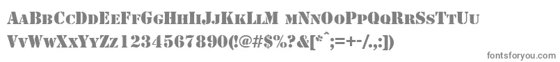 StencilNormal Font – Gray Fonts on White Background