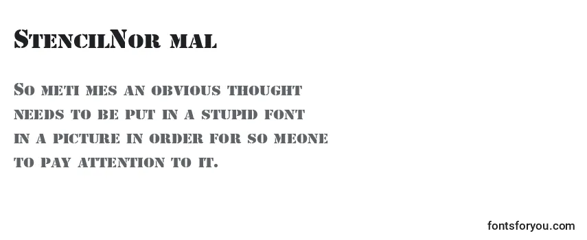 Review of the StencilNormal Font