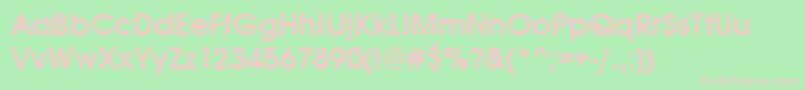 AvantgardeitcttDemi Font – Pink Fonts on Green Background