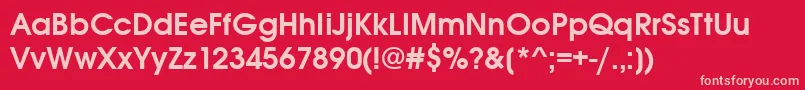 AvantgardeitcttDemi Font – Pink Fonts on Red Background