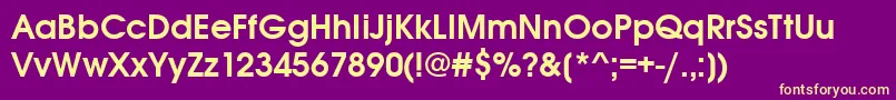 AvantgardeitcttDemi Font – Yellow Fonts on Purple Background