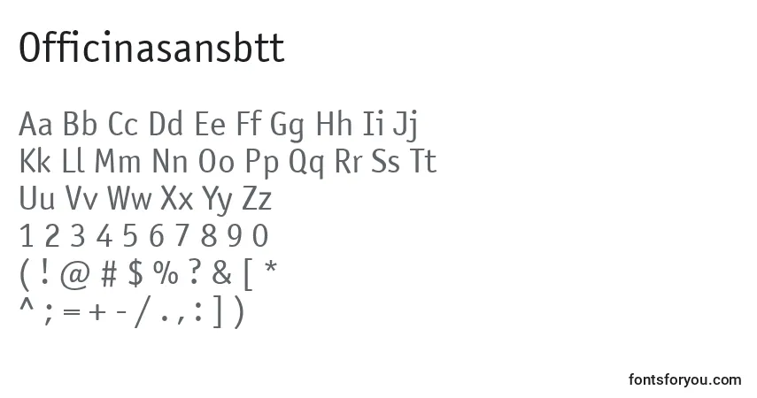 Czcionka Officinasansbtt – alfabet, cyfry, specjalne znaki