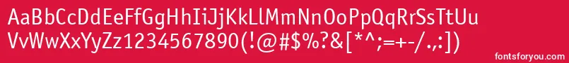 Officinasansbtt Font – White Fonts on Red Background