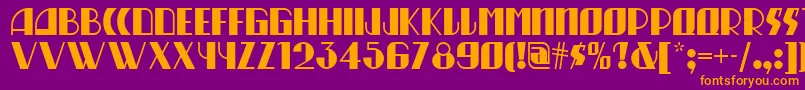 Munchausen Font – Orange Fonts on Purple Background