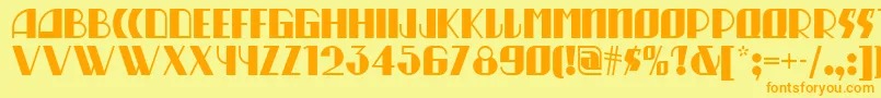 More about Munchausen Font Munchausen Font – Orange Fonts on Yellow Background