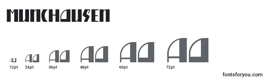Munchausen Font Sizes