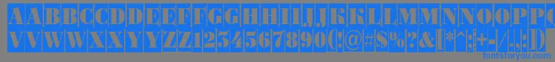 BodoniortonrttlcmRegular Font – Blue Fonts on Gray Background