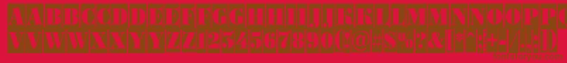 fuente BodoniortonrttlcmRegular – Fuentes Marrones Sobre Fondo Rojo