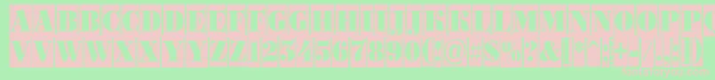 BodoniortonrttlcmRegular Font – Pink Fonts on Green Background