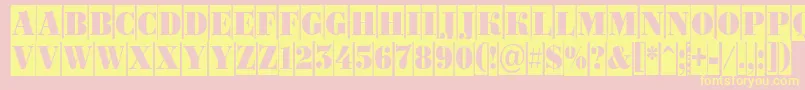 BodoniortonrttlcmRegular Font – Yellow Fonts on Pink Background