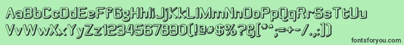 Zyphyteoffset Font – Black Fonts on Green Background