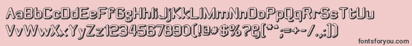 フォントZyphyteoffset – ピンクの背景に黒い文字