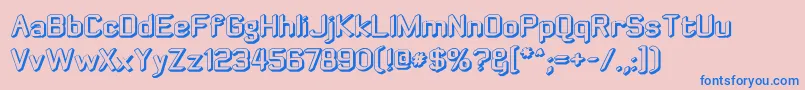 Zyphyteoffset Font – Blue Fonts on Pink Background