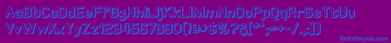 Zyphyteoffset Font – Blue Fonts on Purple Background