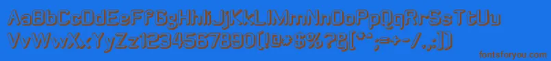 Zyphyteoffset Font – Brown Fonts on Blue Background