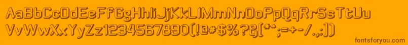 Zyphyteoffset Font – Brown Fonts on Orange Background